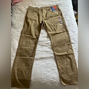 Levi's Tan Straight Jeans with Cotton Twill